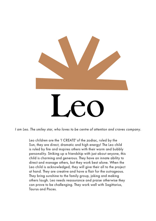 La Terre Press | Children's Zodiac Sign - Leo
