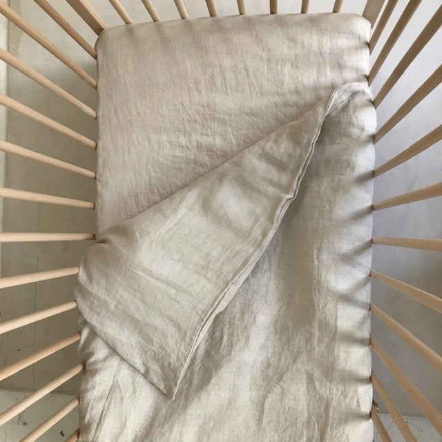 Linen Fitted Sheet - Cot