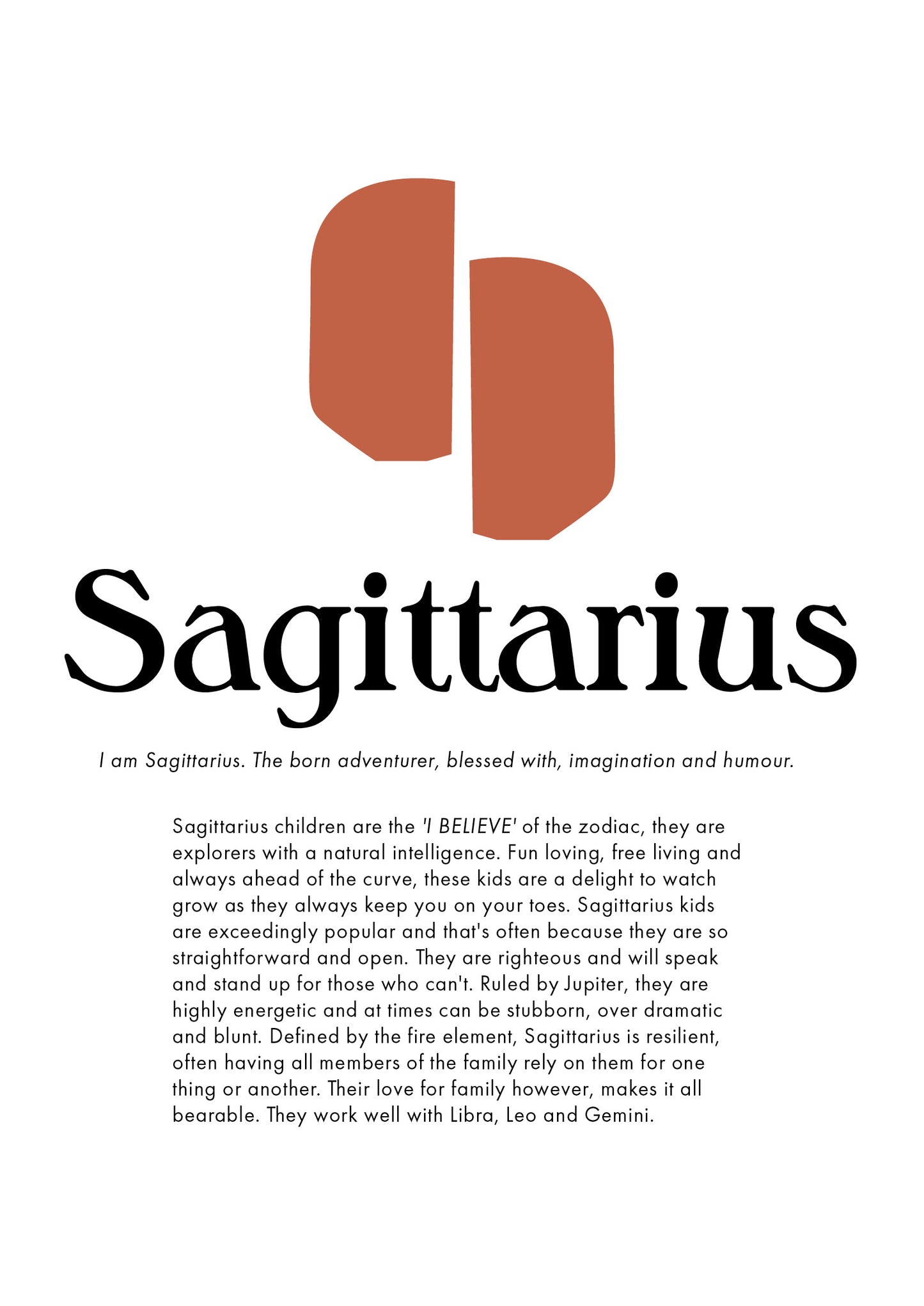 La Terre Press | Children's Zodiac Sign - Sagittarius